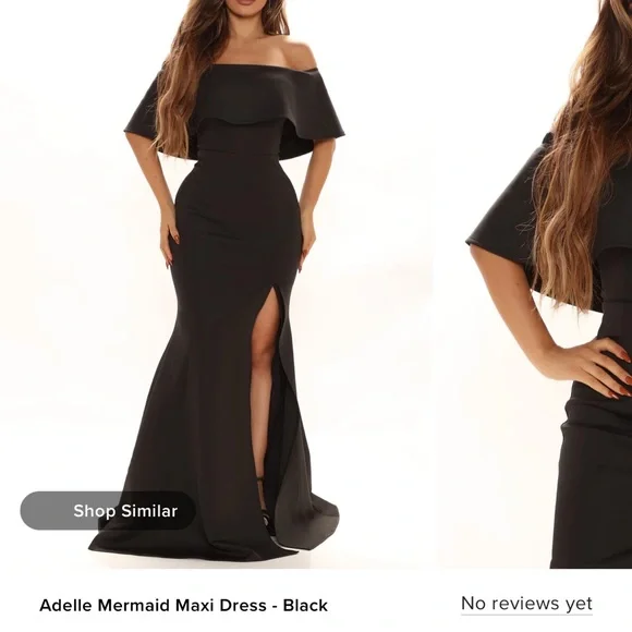 Fashion Nova | Dresses | Fashionnova Adelle Mermaid Maxi Dress Black |  Poshmark